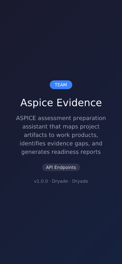 Aspice Evidence screenshot 2