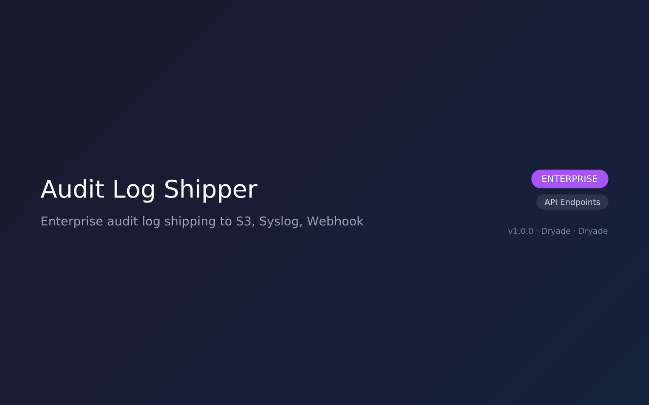 Audit Log Shipper screenshot