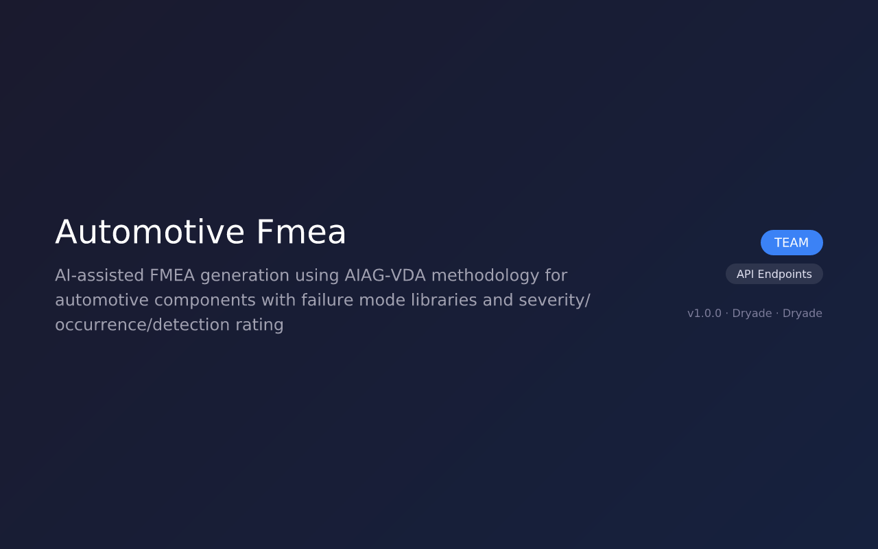 Automotive Fmea screenshot