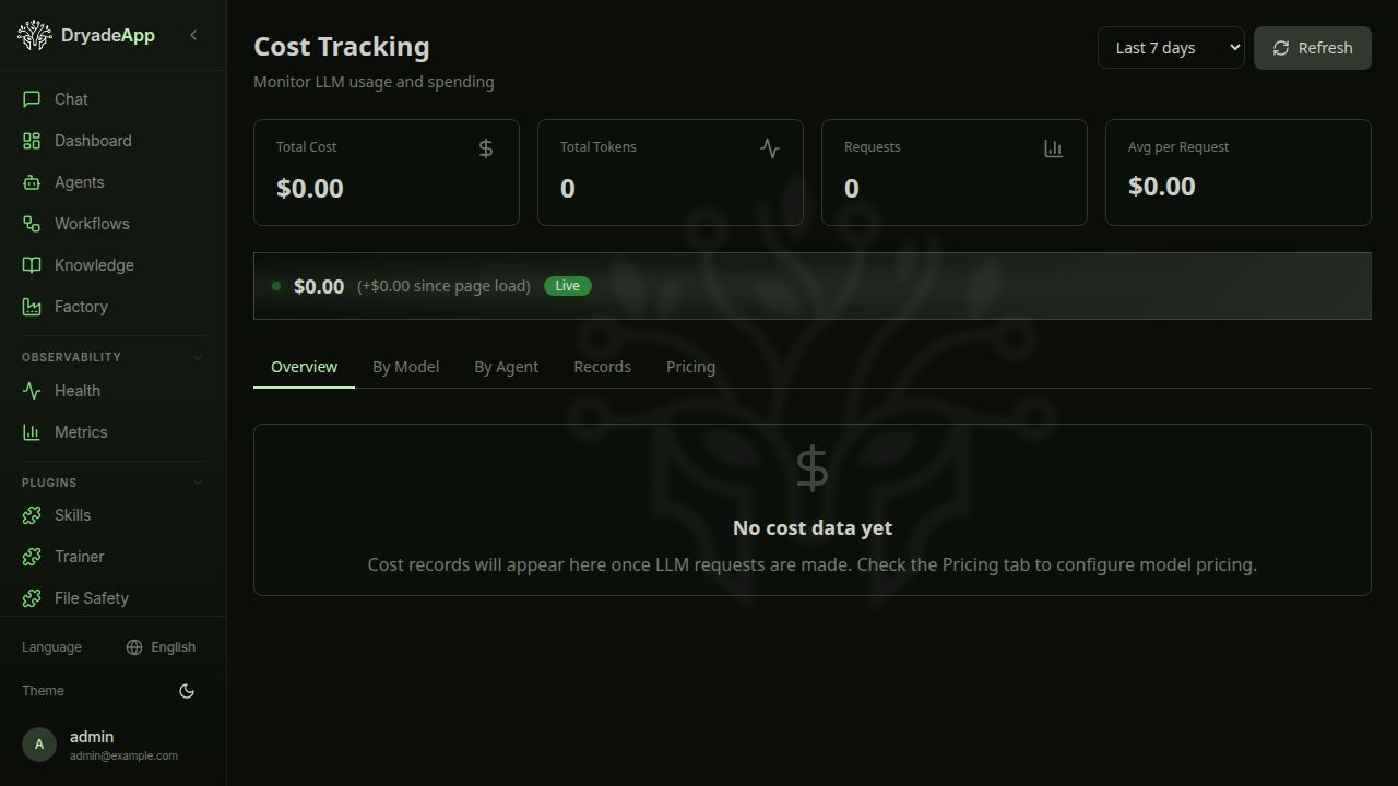 Cost Tracker screenshot