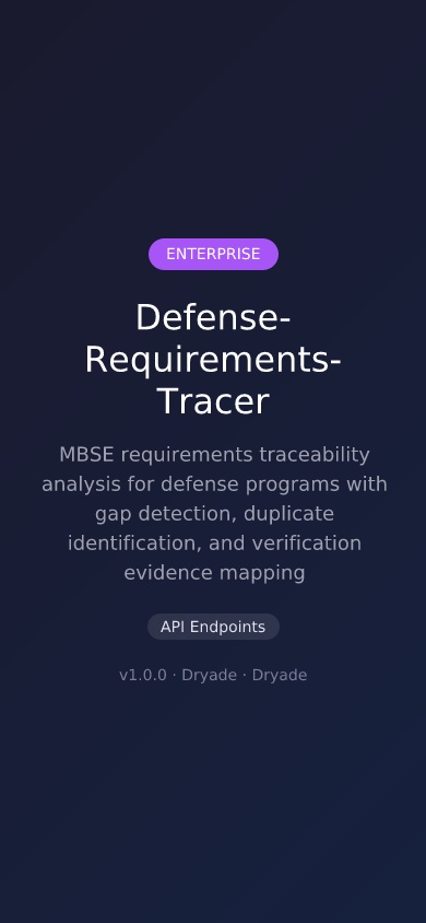 Defense-Requirements-Tracer screenshot 2