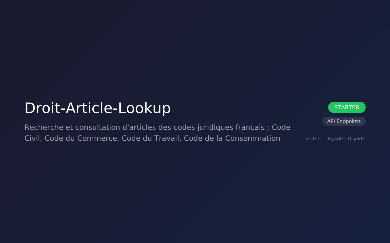 Droit-Article-Lookup screenshot