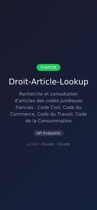 Droit-Article-Lookup screenshot 2