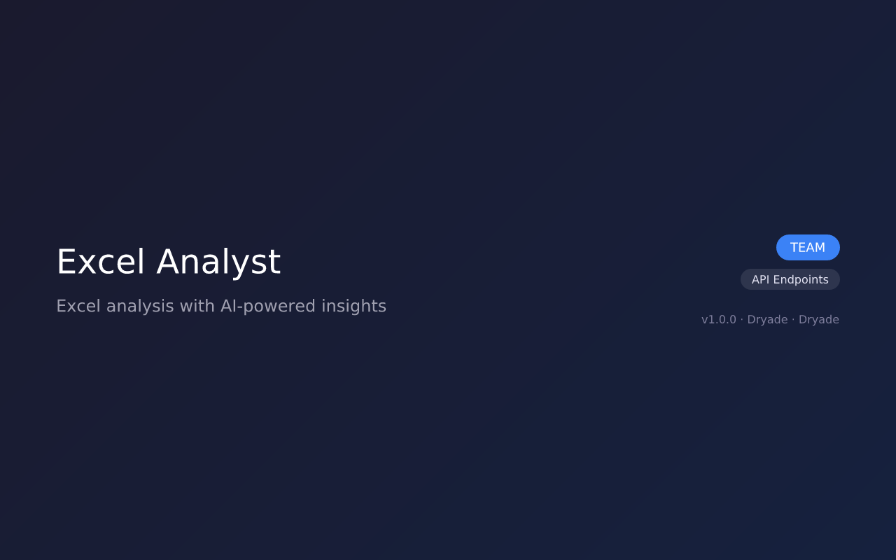Excel Analyst screenshot