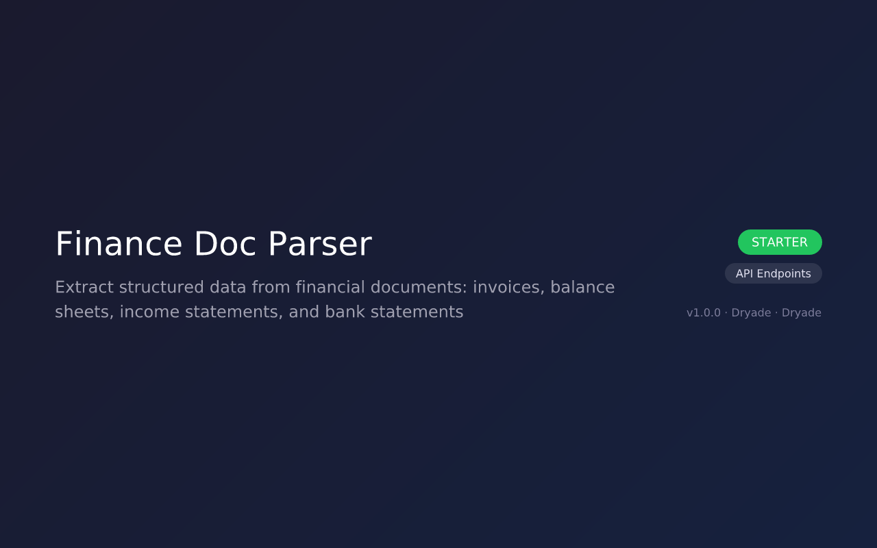 Finance Doc Parser screenshot 1