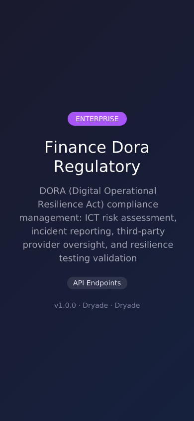 Finance Dora Regulatory screenshot 2