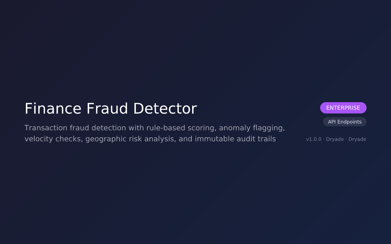 Finance Fraud Detector screenshot