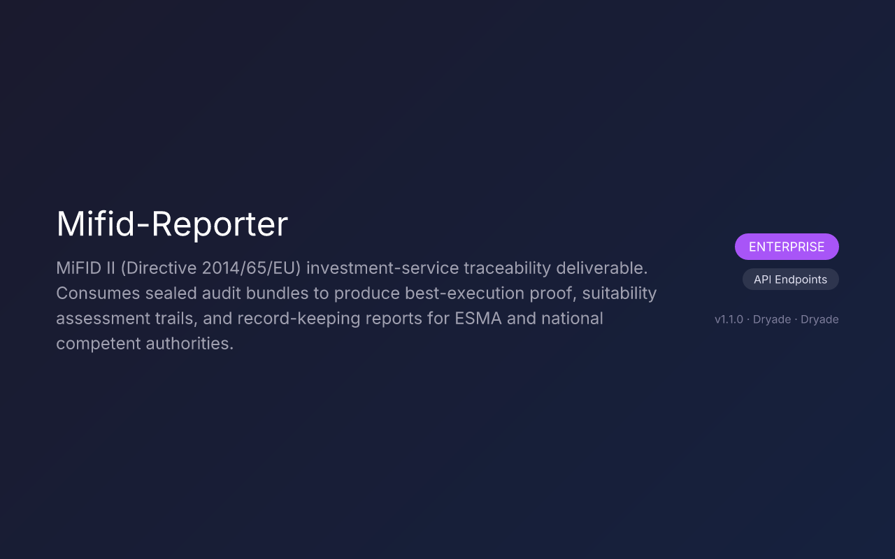 Mifid-Reporter screenshot 1