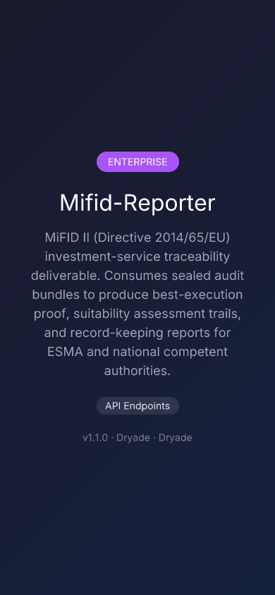 Mifid-Reporter screenshot 2