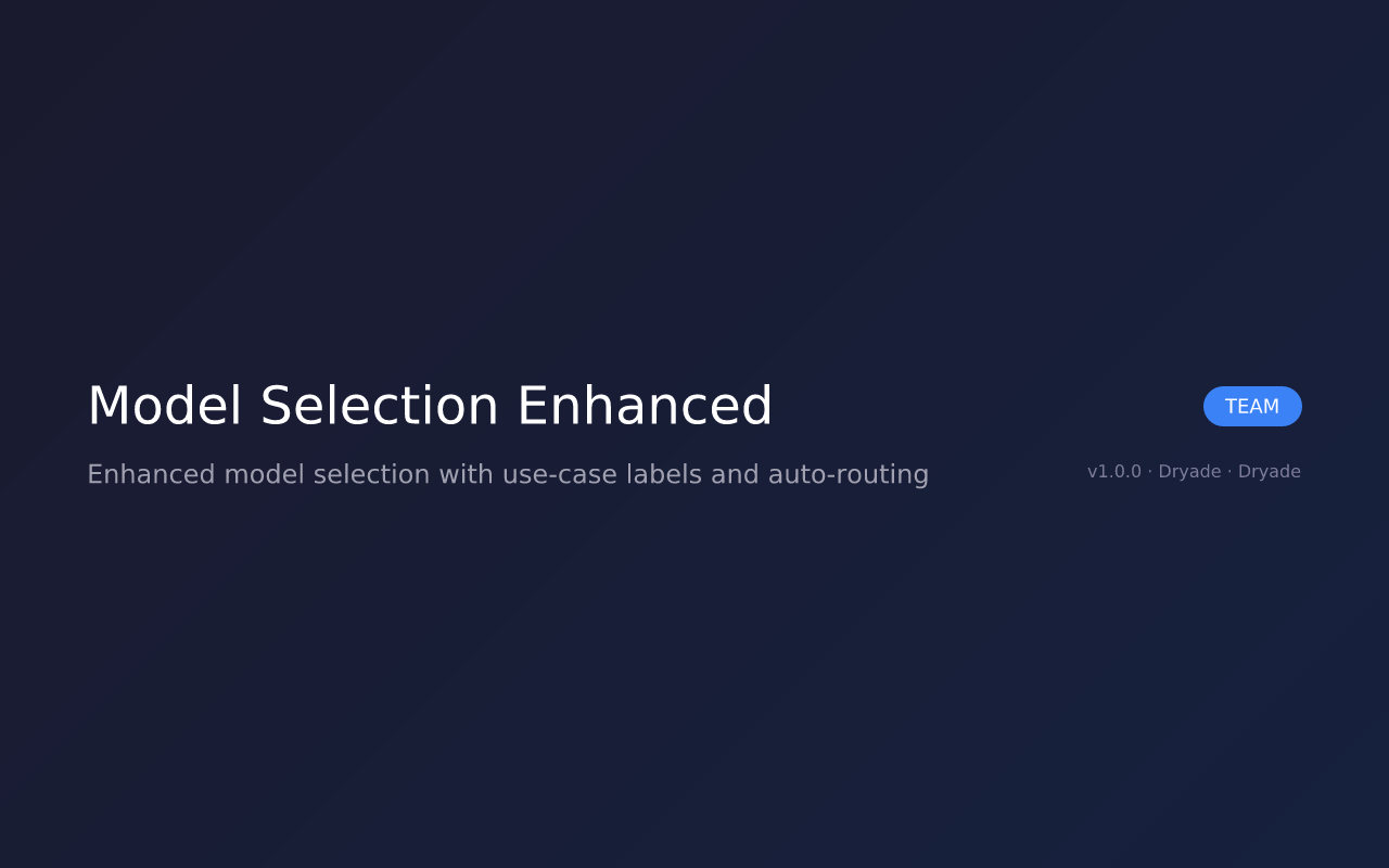 Model Selection Enhanced screenshot
