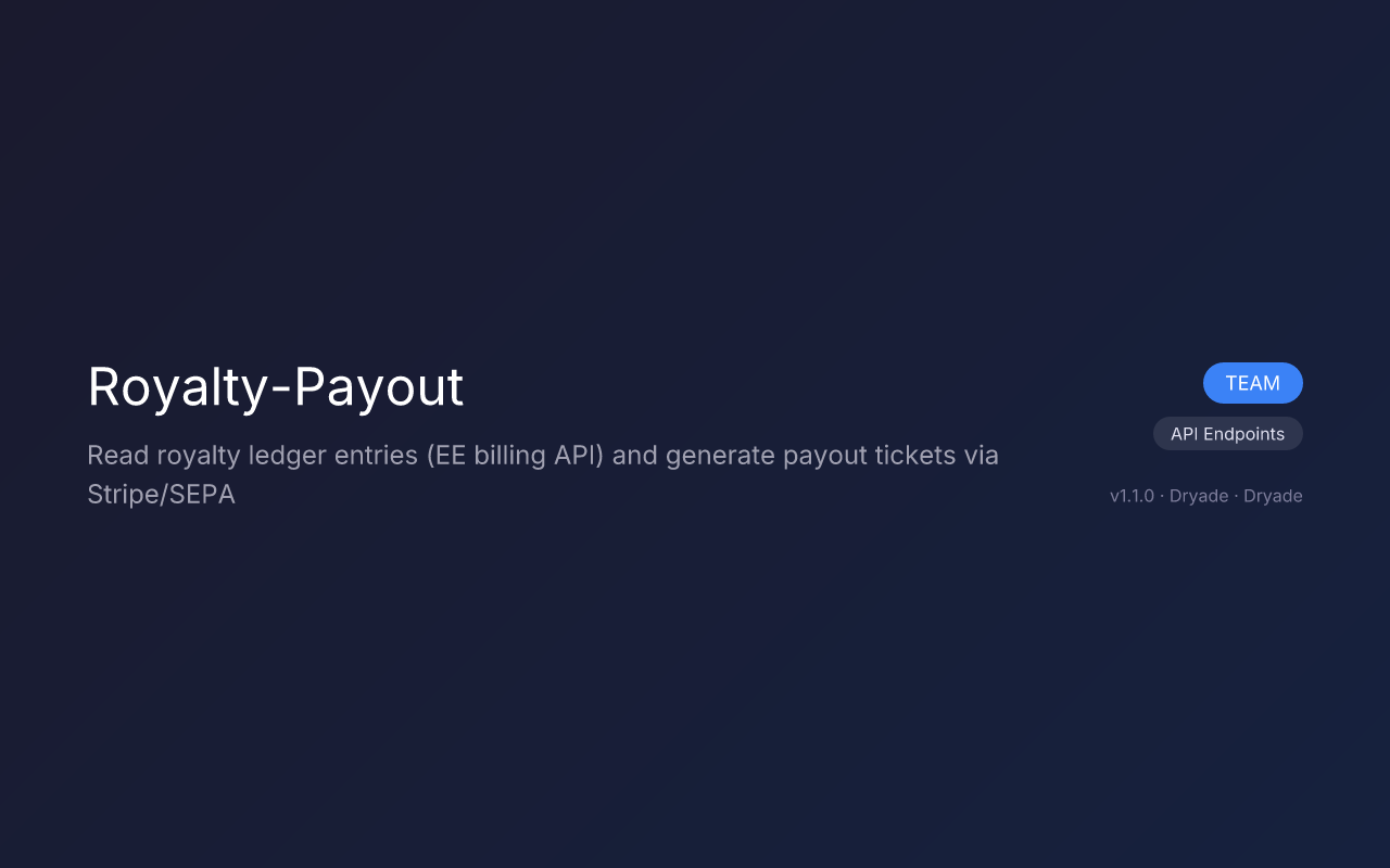 Royalty-Payout screenshot 1