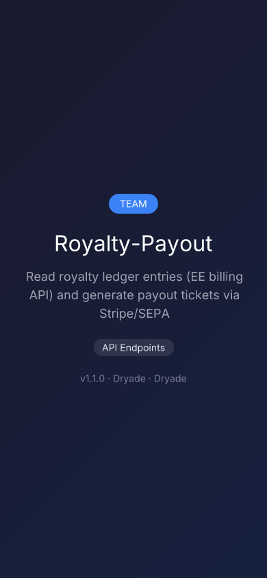 Royalty-Payout screenshot 2
