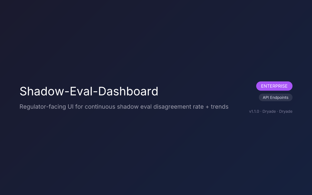Shadow-Eval-Dashboard screenshot 1