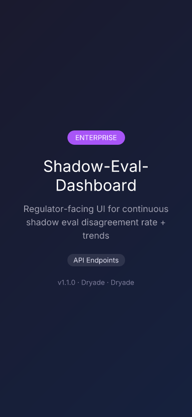 Shadow-Eval-Dashboard screenshot 2